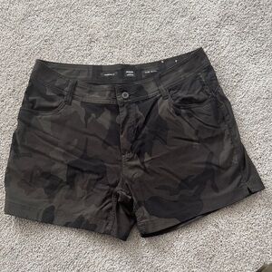 Prana Women's Black Olive Camo Shorts
